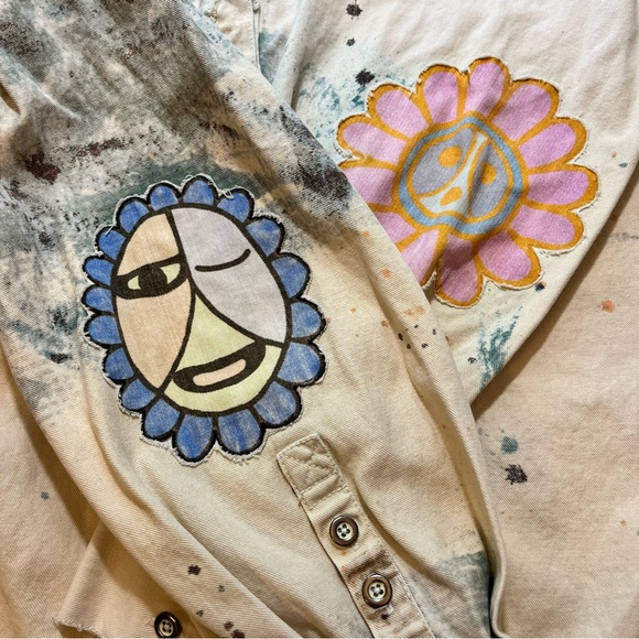 Free People Sunshine Fields Top Button Front XS Small - Picture 10 of 13